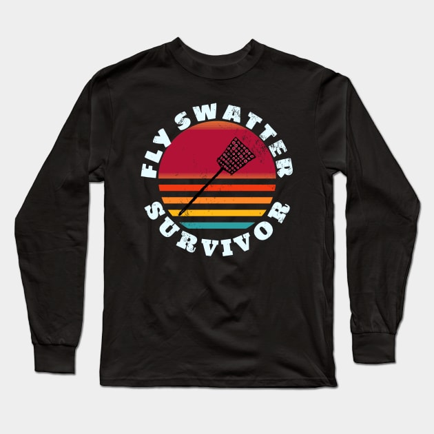 Retro Fly Swatter Survivor Long Sleeve T-Shirt by F&L Design Co.